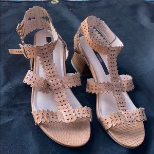Sandals with heel light brown Kenzie